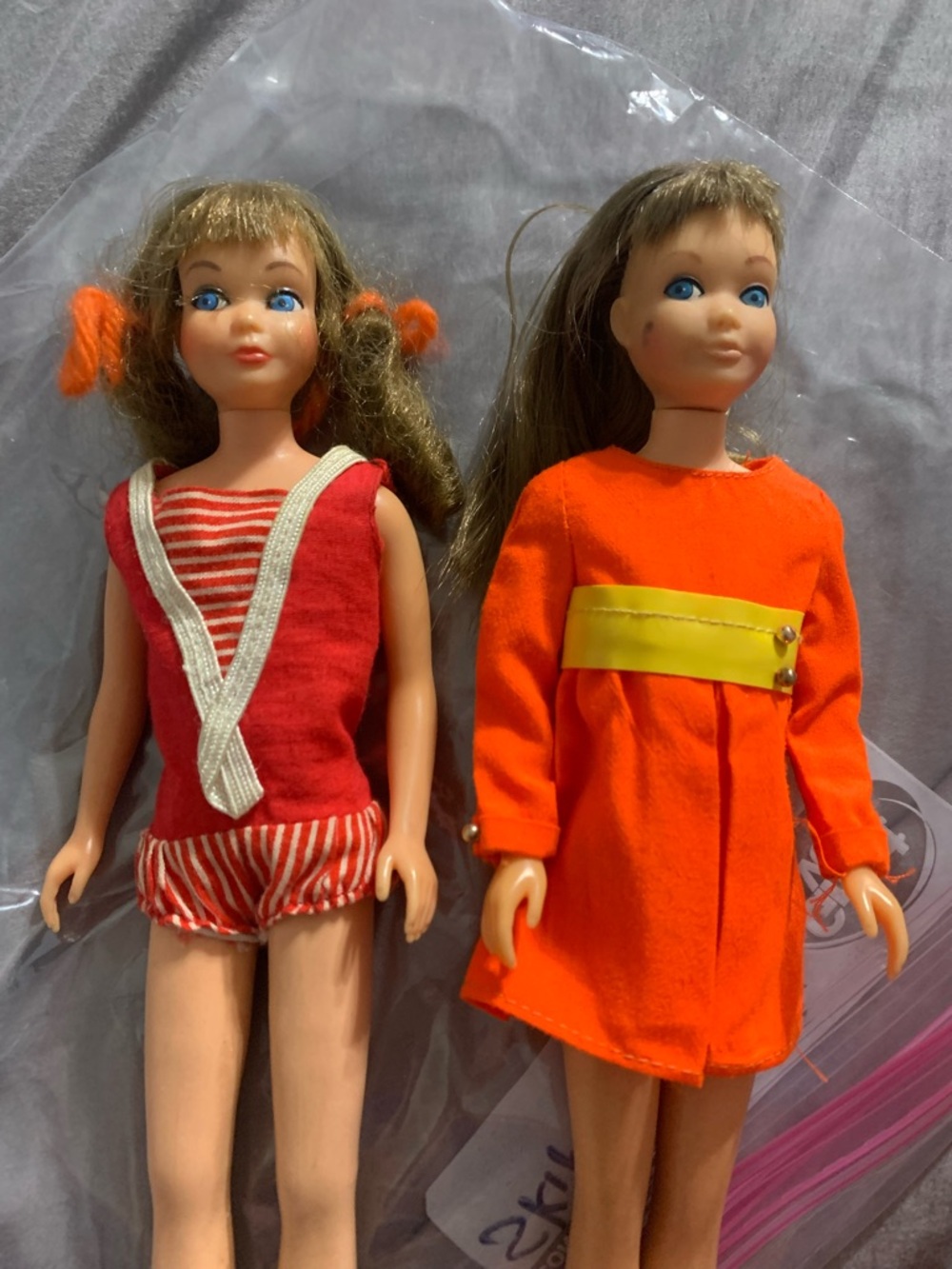 1963 Mattel Barbie Skipper Red Hair Straight Leg Doll Original Red Swim Suit - Picture 15 of 16